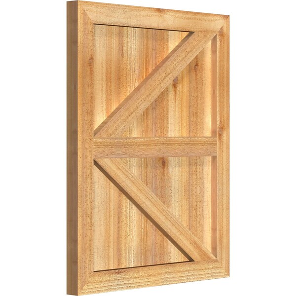 Framed Board-n-Batten Shutters W/Z-Bar, Rough Sawn Western Red Cedar, 21 1/2W X 27H